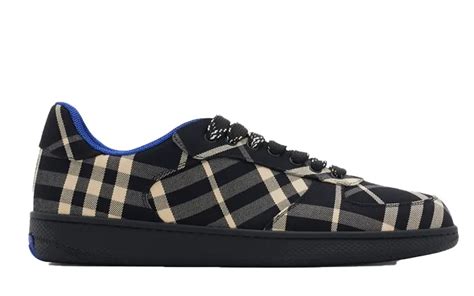 burberry check cotton leather trainers|Check Terrace Sneakers in Black .